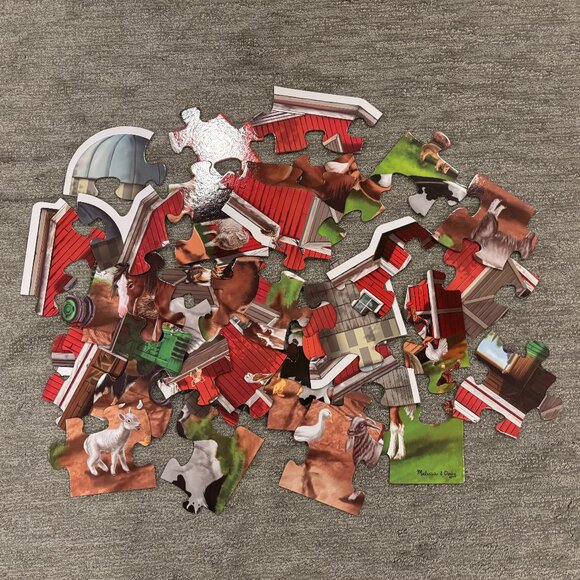 Toddler Puzzles - Set of 2 - Fire Truck - Barn & Animals - Melissa & Doug - Picture 7 of 7